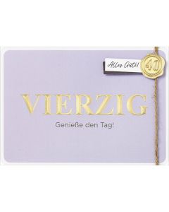 Faltkarte 40. Geburtstag