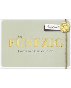 Faltkarte 50. Geburtstag