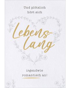 Faltkarte Hochzeit Lebenslang