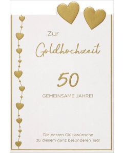 Faltkarte Goldhochzeit 50 gemeinsame