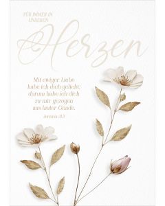 Faltkarte Trauer Immer in unseren Herzen