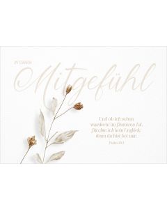 Faltkarte Trauer Mitgefühl