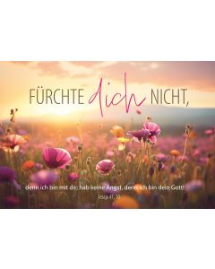 Postkarte 10 Ex. Fürchte dich nicht (Blumen)