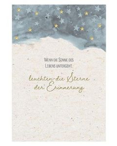 Faltakrte Wenn die Sonne des Lebens untergeht
