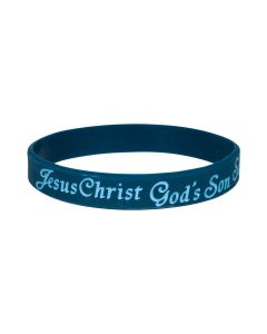 Silikonarmband 'Jesus Christ - God's Son - Saviour - Ichthys