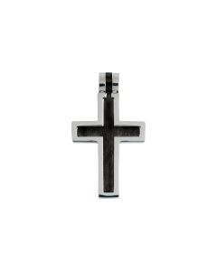 Anhänger 'Kreuz, innen schwarz' 2-teilig
