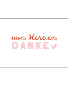 Minikarte Von Herzen Danke