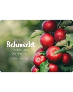 Postkarte 'Schmeckt & seht, dass der Herr gut ist.' (Äpfel)