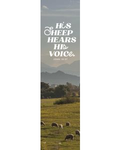 Lesezeichen His sheep hears his voice