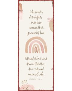 Metallschild Ich danke dir dafür dass ich wunderbar gemacht