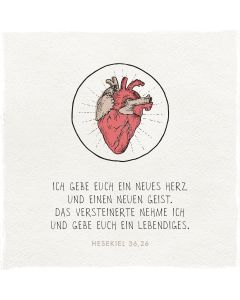 Holzschild Ich gebe euch ein neues Herz