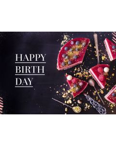 Postkarte 'Happy Birthday'(Tortenstücke) - Geburtstag 1EX
