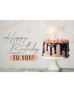 Postkarte 'Happy Birthday to you' 1EX