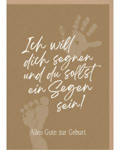 Faltkarte 'Ich will dich segnen und du sollst ein Segen sein