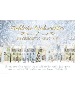 Faltkarte 'Fröhliche Weihnachten - Ein gesegnetes neues Jahr