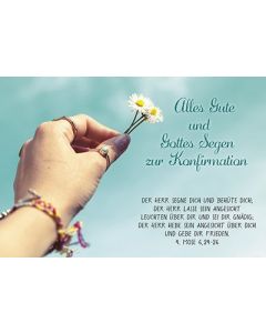 Faltkarte Konfirmation 'Alles Gute und Gottes Segen zur Konf