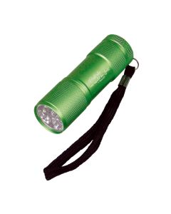 LED-Taschenlampe grün 'Prüft alles und behaltet das Gute!