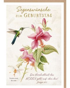 Faltkarte 'Segenswünsche zum Geburtstag' 1x