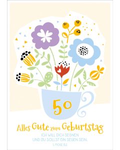 Faltkarte 'Alles Gute zum 50. Geburtstag'
