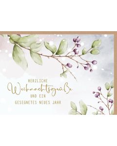 Faltkarte 'Herzliche Weihnachtsgrüße und ein gesegnetes neue