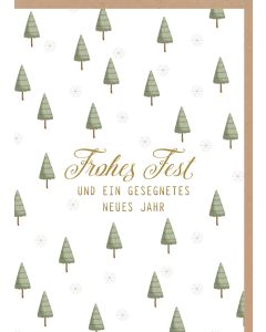 Faltkarte 'Frohes Fest und ein gesegnetes neues Jahr' 1x