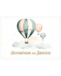 Postkarte 'Segenswünsche zum Geburtstag' 12x
