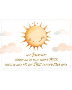 Postkarte 'Zum Geburtstag wünsche ich dir Gottes reichen Seg