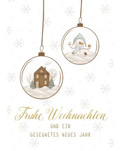 Postkarte 'Frohe Weihnachten und ein gesegnetes neues Jahr'