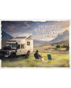 Postkarte 'Wo der Himmel über uns geöffnet ist, da wird die