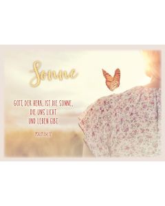 Postkarte Sonne/Schmetterling 10 Ex.