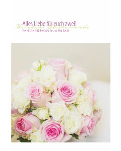 Faltkarte 'Alles Liebe für euch zwei - Herzliche Glückwünsch