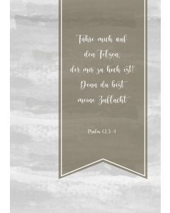 Postkarte 'Führe mich auf den Felsen, der mir zu hoch ist. D