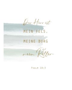 Postkarte 'Der Herr ist mein Fels, meine Burg, mein Retter.