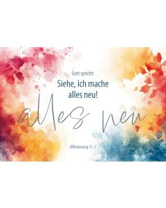Poster A3 laminiert 'Gott spricht: Siehe, ich mache alles