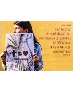 Postkarte 'Wer bereit ist, das zu tun, was Gott will, wird e