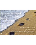 Faltkarte Spuren im Sand